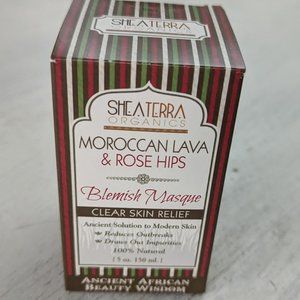 New SHEA TERRA Moroccan Lava & Rose Hips Face Masque